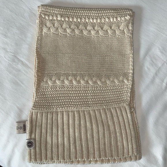 UGG Accessories - UGG Ivory Cable Knit Scarf, without Tags attached